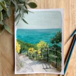 Cinque Terre Gouache Print