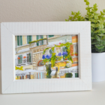 Piazza Navona, Italy Watercolor Print
