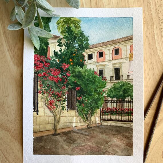 Sevilla, Spain Watercolor Print