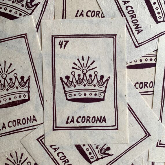Crown Loteria Card Relief Print